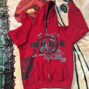 Red Hard Rock Cafe Graphic Hoodie